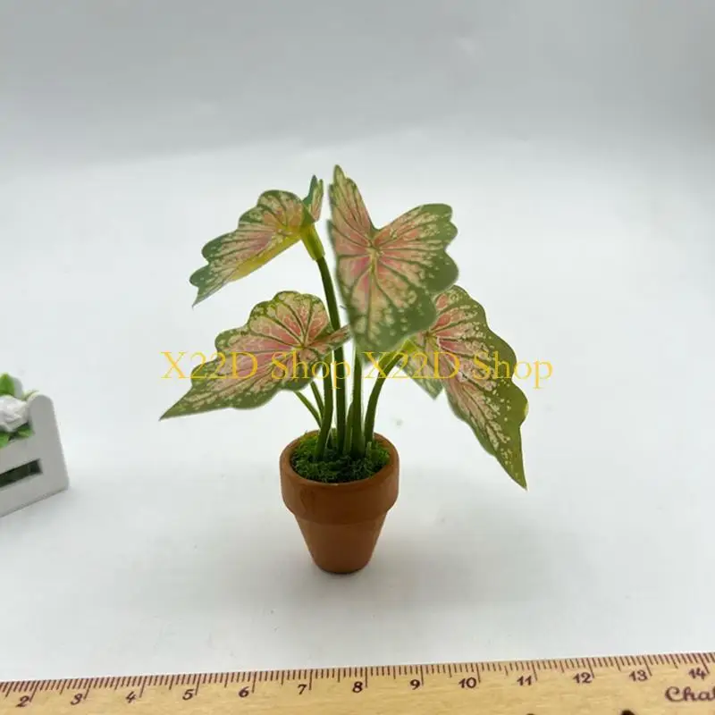 X22D Realistic Greenery Plant Miniature Houseplants Desk Decorations For Home Office