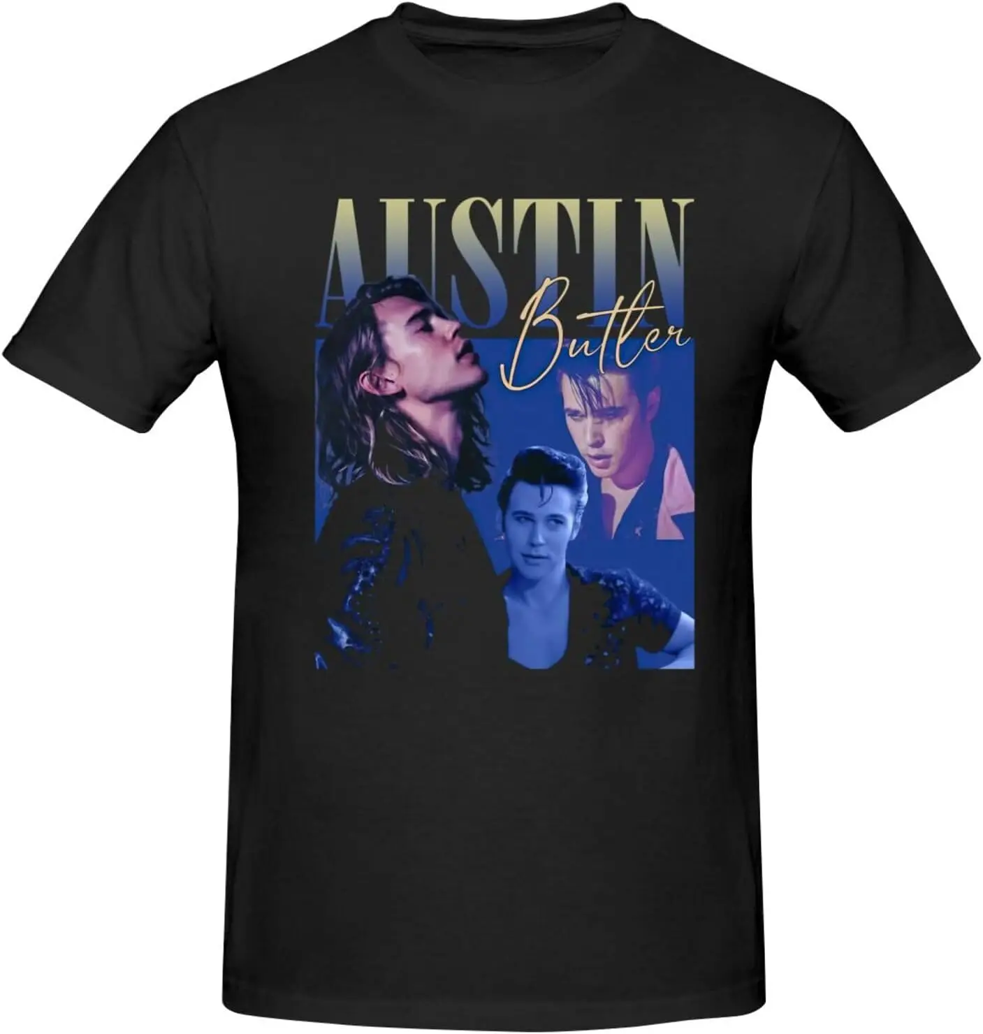 Austin Music Butler T-Shirt Men'S Cotton Hipster Hip Hop Longline Crewneck Tee