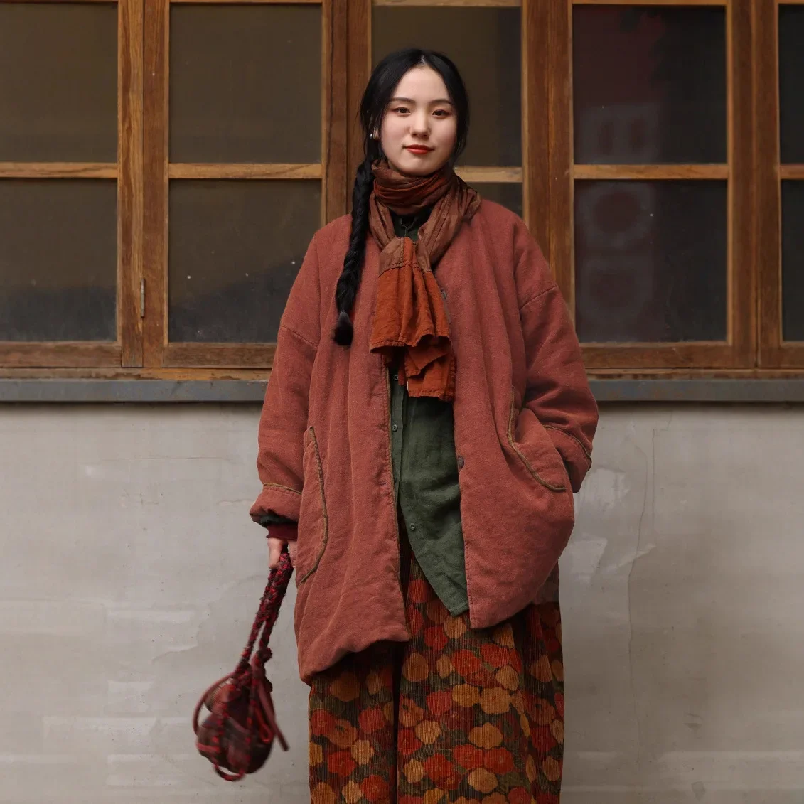 2026 Autumn and Winter New Women's Cotton Jacket Windproof Oversized Retro Jacket