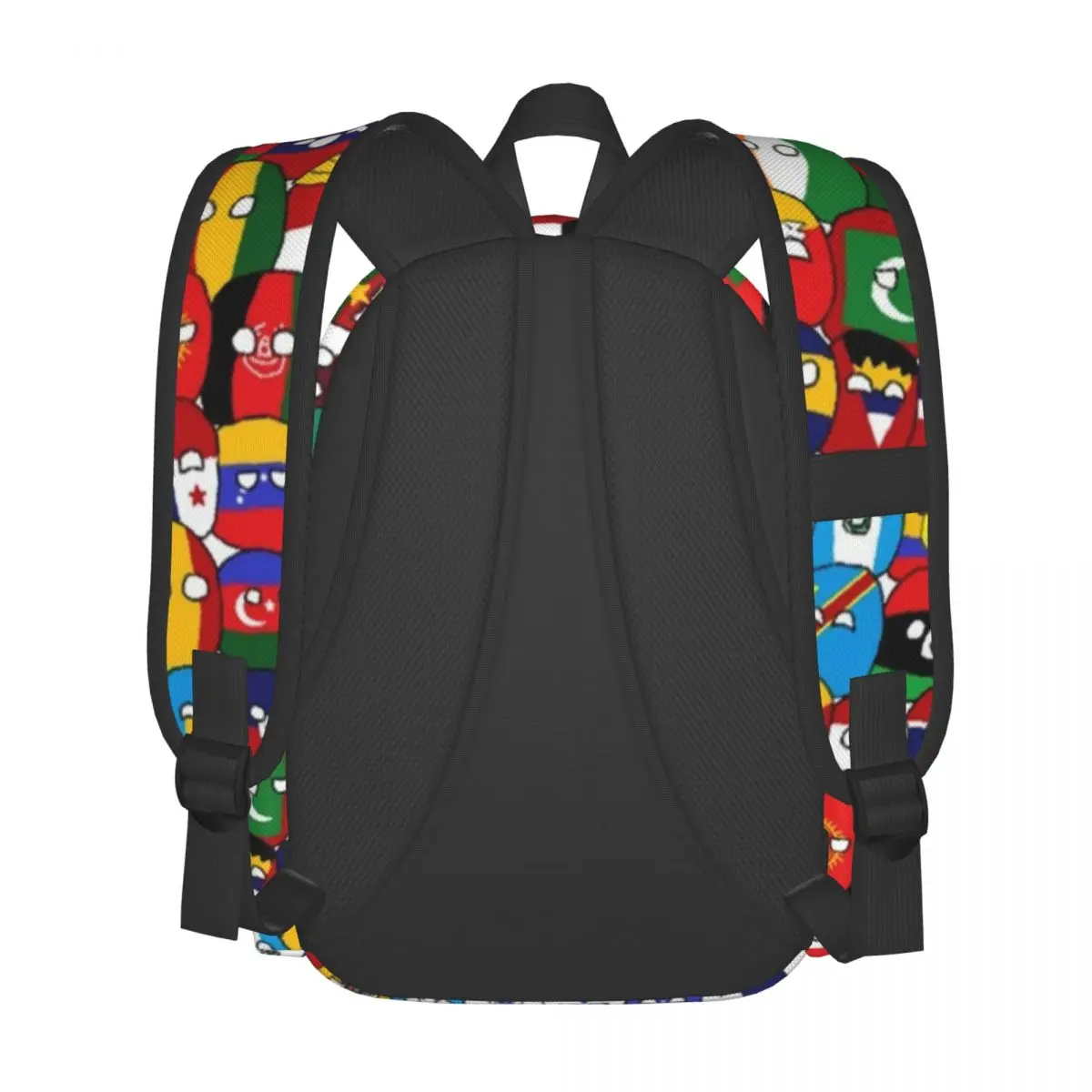 Countryball dos desenhos animados mochila masculino países terra bonito grandes mochilas poliéster casual sacos de escola superior diário designer