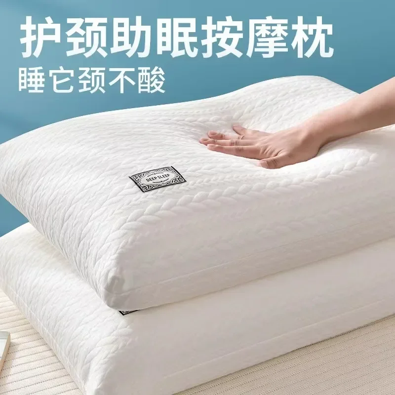 Luxury White Cotton Pillows Neck Orthopedic Pillows For Sleeping Single Size Five-Star Hotel Pillow Core To Help Sleep Pillow