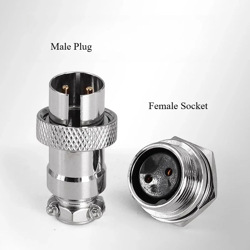 GX16 Reverse Installation 2 3 4 5 6 7 8 Pin Connector Opening 16MM Copper Gold-plated Aviation Plug Socket Male Female Connector