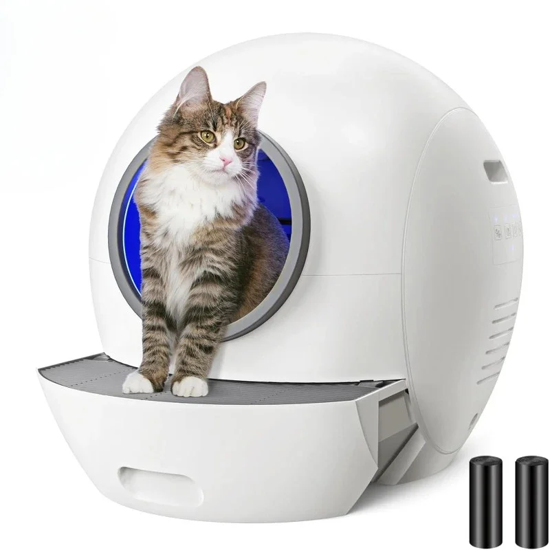 Self-Cleaning Automatic Cat Box Extra Large Litter Box for Multiple Cats,Odor Removal Anti Pinch Kitty Litter Box