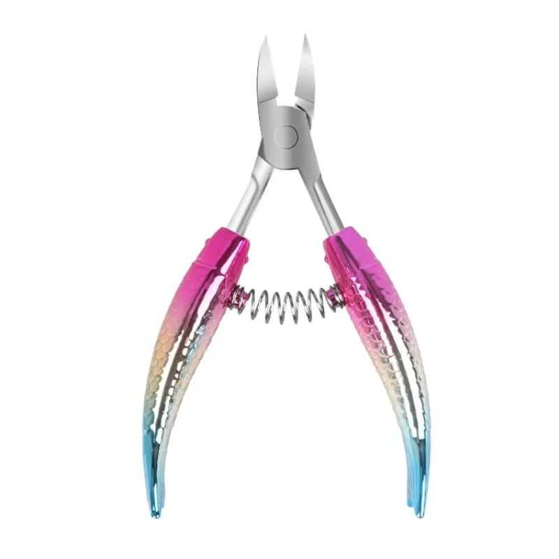 Stainless Steel Nail Clipper Cuticle Nipper Professional Dead Skin Plier Curved Bionic Olecranon Blade Non Slip Handle Efficient