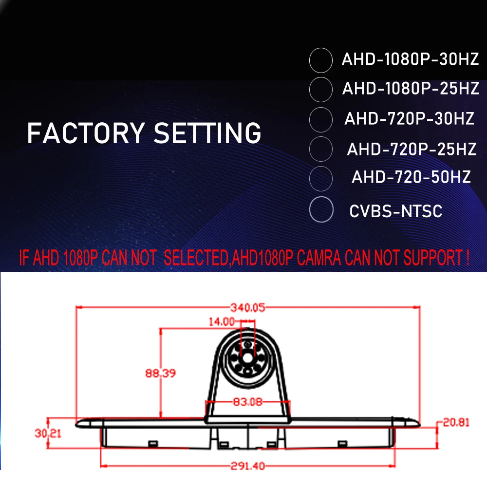 AHD 1080P IR Night Vision Car Rear View Reversing Brake Light Camera For Mercedes-Benz Sprinter Dodge VW Crafter Vans 2007-2018