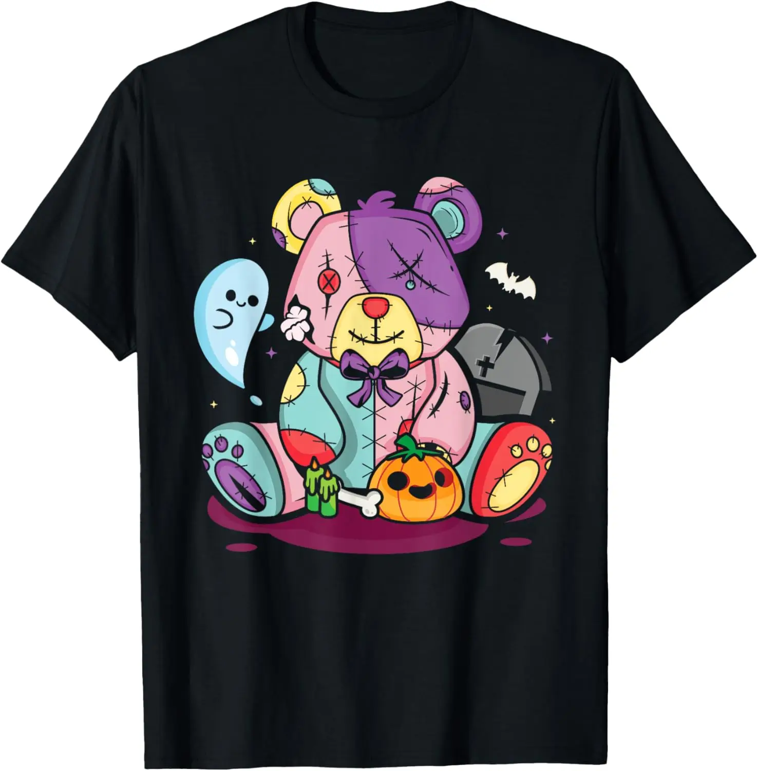 Anime Creepy Otaku Goth Cute Scary Teddy Bear Gothic T-Shirt