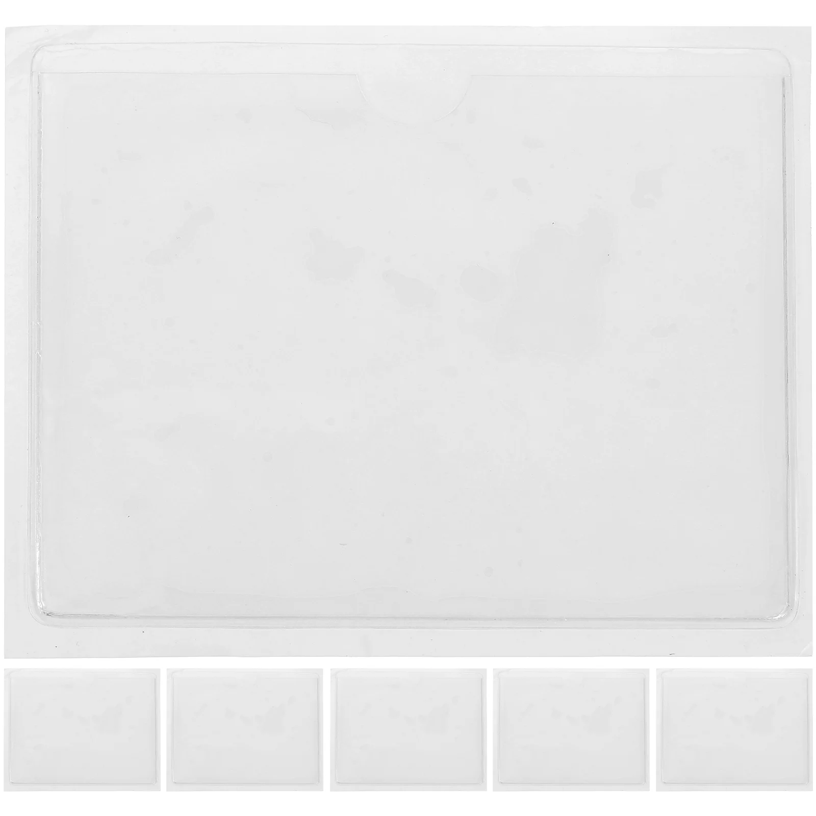 6 Pcs Transparent Adhesive Card Holder Parking Permit Clear Sleeves Automotive Plastic Label Document Protectors