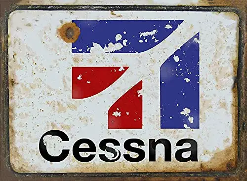 Cessna Aviation Airplane Hangar Aeronautical Metal Decor Metal Sign Tin Sign 8X12 Inches