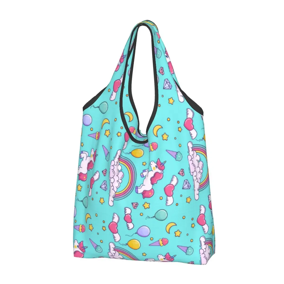 

Сумка-тоут для покупок с забавным принтом радуги