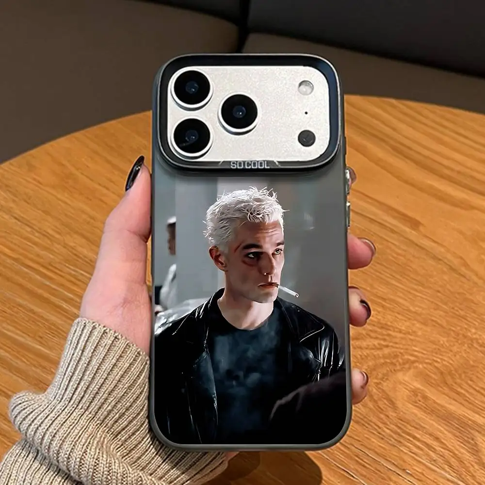 

Spike B-Buffy James Marsters Black Matte Case For iPhone 16 15 17 14 11 12 13 Pro Max So Cool Lens Bumper Printed Cover
