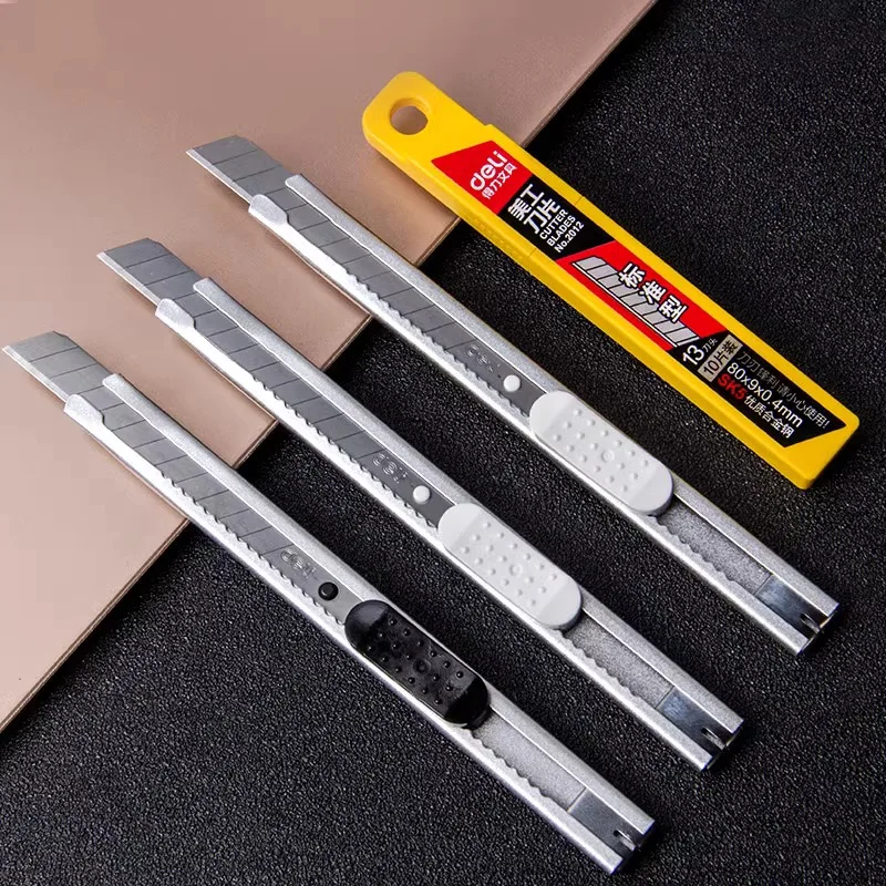 Multifunctional Utility Knife Telescopic Knife Box 9mm Blade Set Portable Paper Cutter Artwork Knife For Office School Supplies