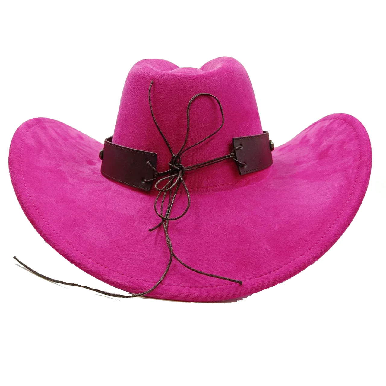 Rose Red Cowboy Hat Suede Western Cowboy Hat Men\'s Rider Hat панама Soft Hat Panama New Cowboy Hat Accessories Western