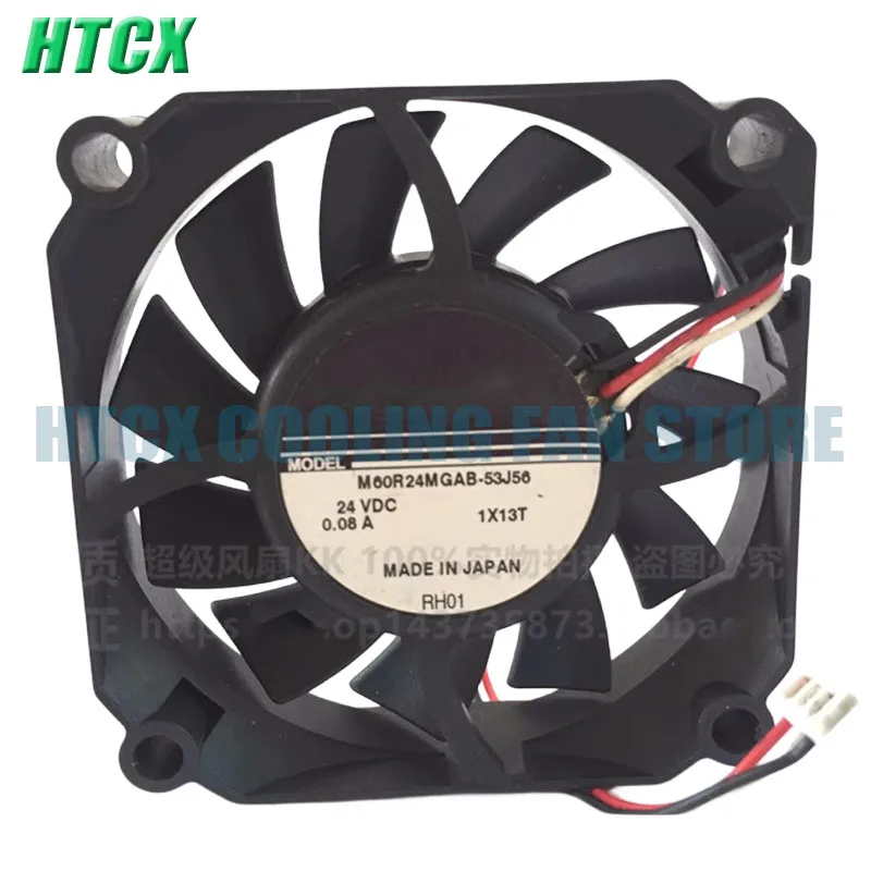 M60R24MGAB-53J61 M60R24MGAB-53J56 24V 0.08A 3-wire Pins  1519 1819 printer power supply fan 60 * 60 * 15 NEW working