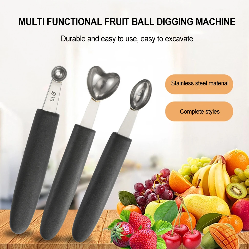 10MM/15MM Round Simple Stainless Steel Melon Baller Scoops Must-have Tool For Professional Chefs And Home Cooks