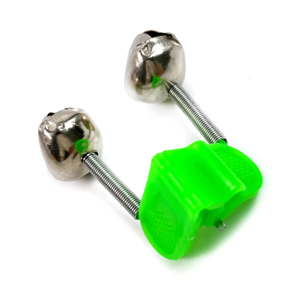 BITE ALARM Fishing Alarm Fishing Outdoor Sports 1 Pcs 4.5X2.5X2cm 7g Double Bell Green Metal Aluminum Fishing Equipment
