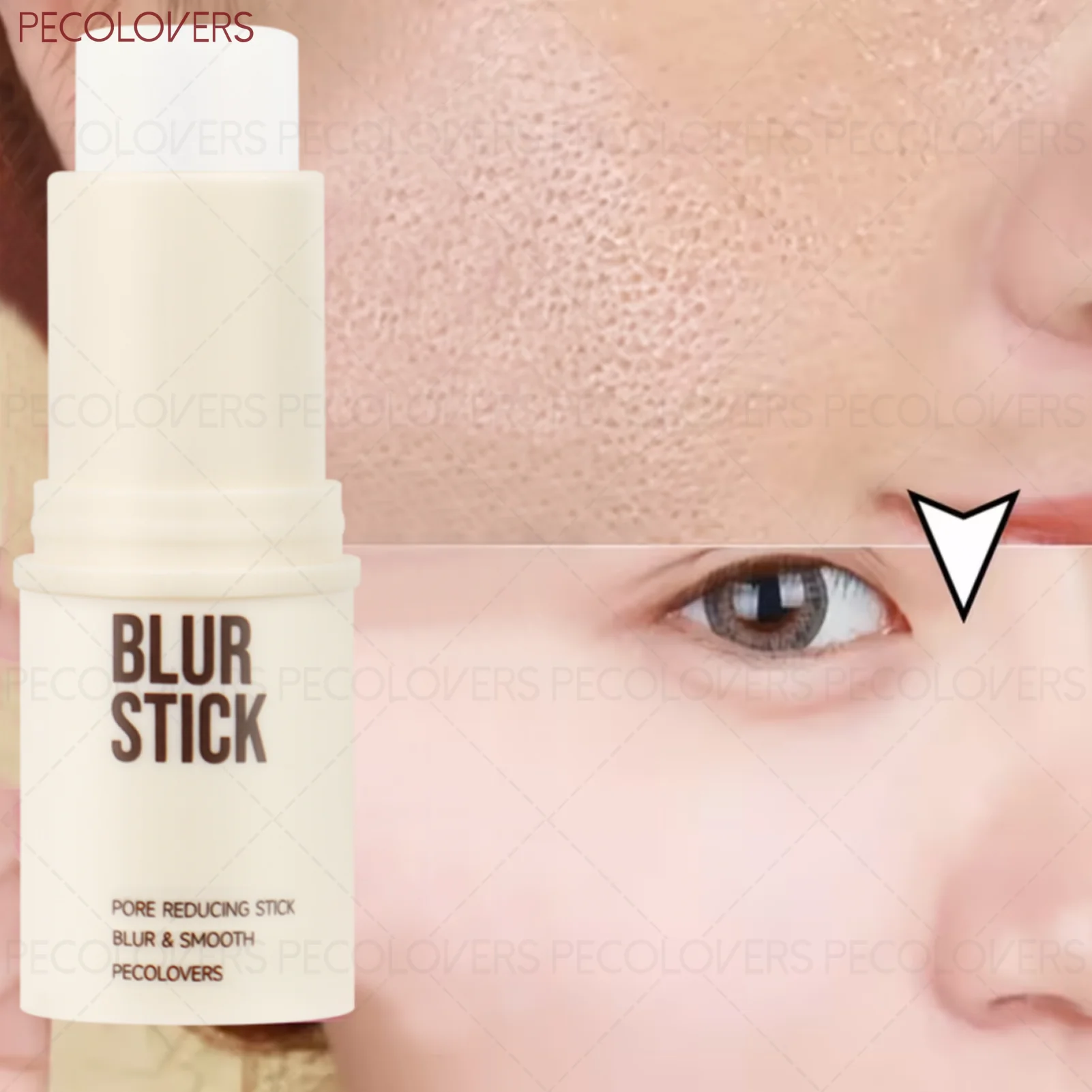 Long-lasting Moisturizing Flawless Makeup Blur Stick - Lazy Moisturizing Pore Invisible Concealer, Small and Portable for Travel