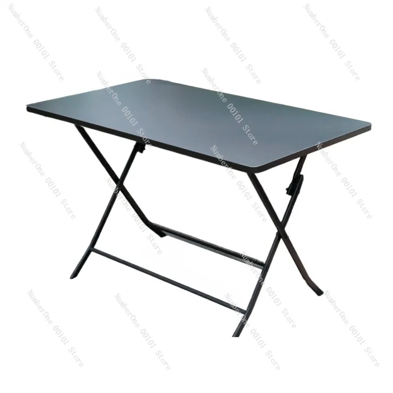 Outdoor Patio Folding Table Wood Plastic Composite Top Tempered Glass Steel Frame Round Square Leisure Desk for Balcony Garden
