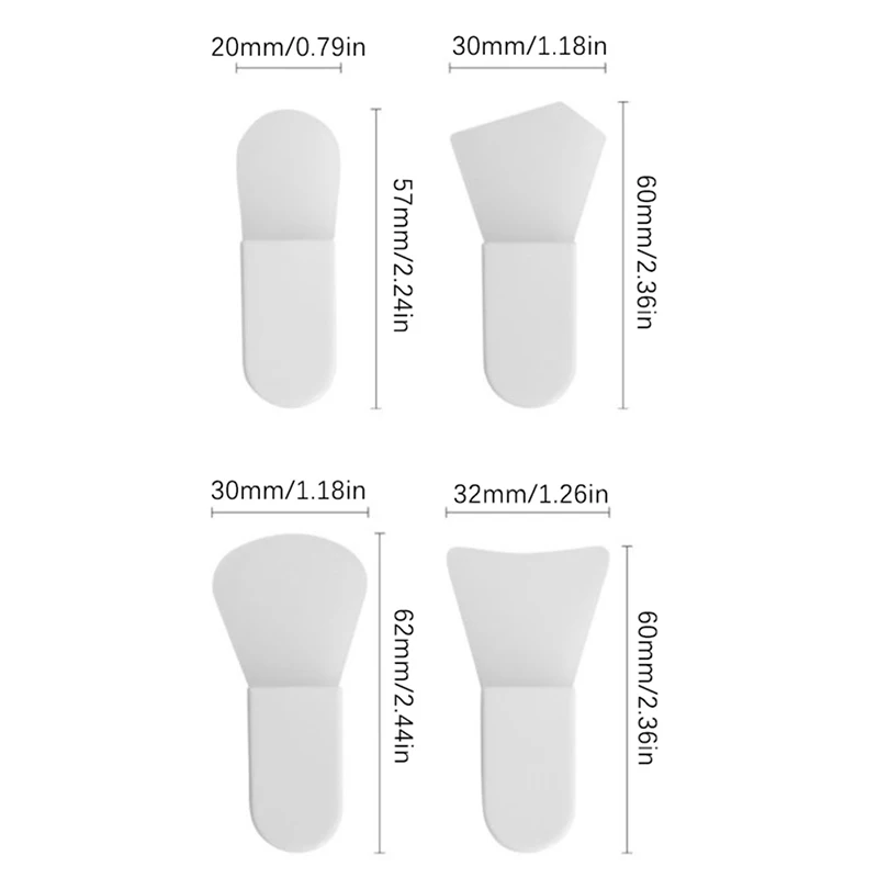 1/3PCS Mini Short Handle Mask Brush Silicone Face Mask Brush Foundation Applicator BB Cream Blender Flat Soft Makeup Tool