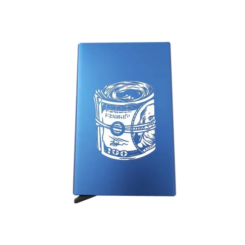 

Rfid Credit Card Holder Men Thin Slim Mini Minimalist Wallets Luxury Metal Bank ID Cardholer Case Wallet for Men customized