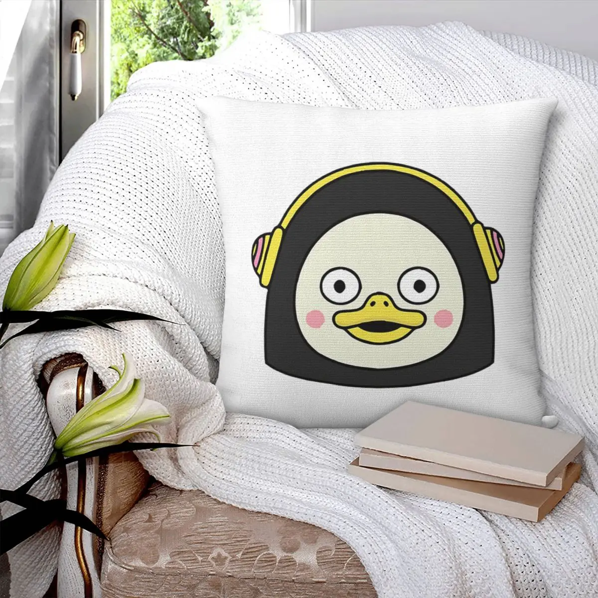 Pengsoo (face) Classic Square Pillowcase Pillow Cover Polyester Cushion Decor Comfort Throw Pillow for Home Bedroom