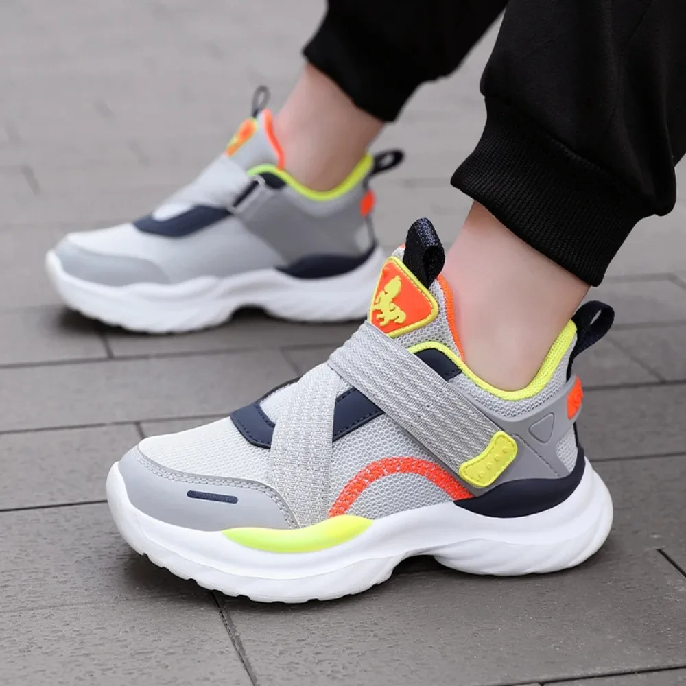 

Детская обувь, серые, синие кроссовки для мальчиков, летние дышащие нескользящие кроссовки с одинарной сеткой для девочек, повседневная теннисная спортивная уличная обувь для бега