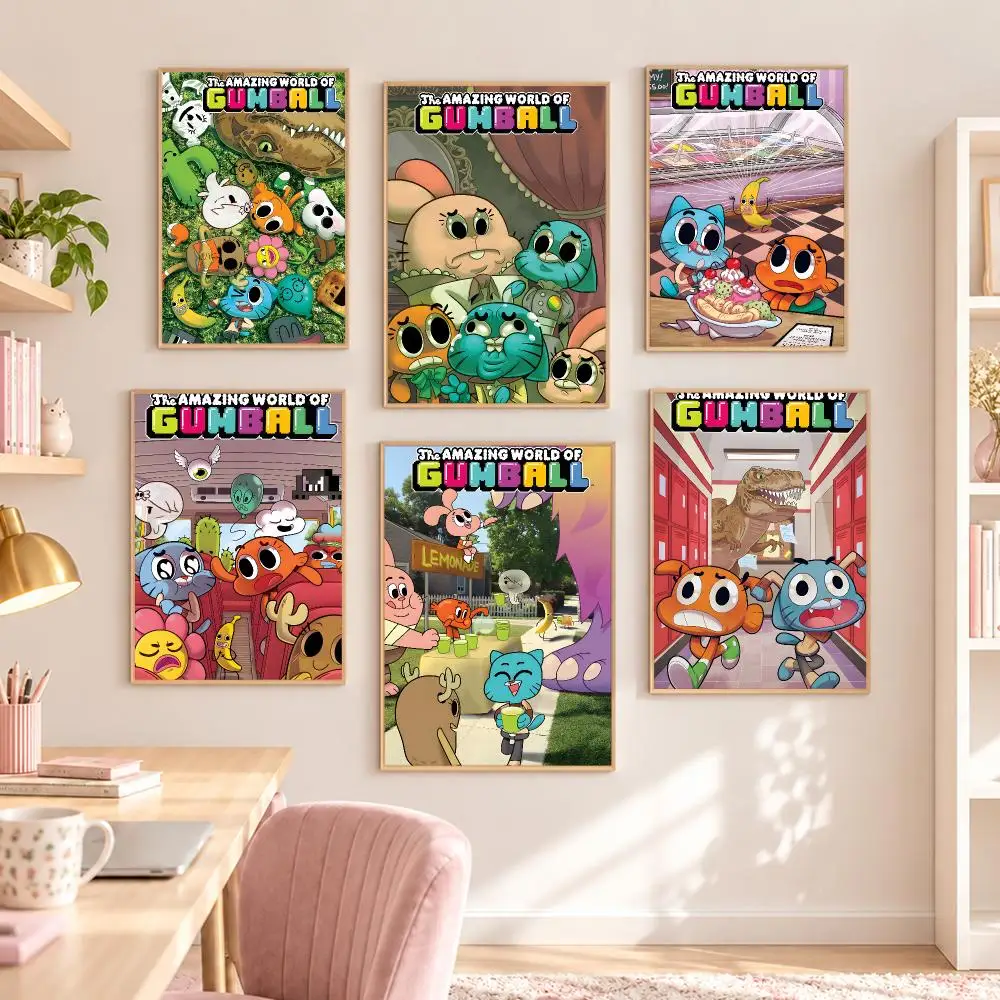 Anime The A-Amazing World Of Gumball Poster HD Waterproof Aesthetic Wall For Home Decor Trendy Durable Easy To Apply Art