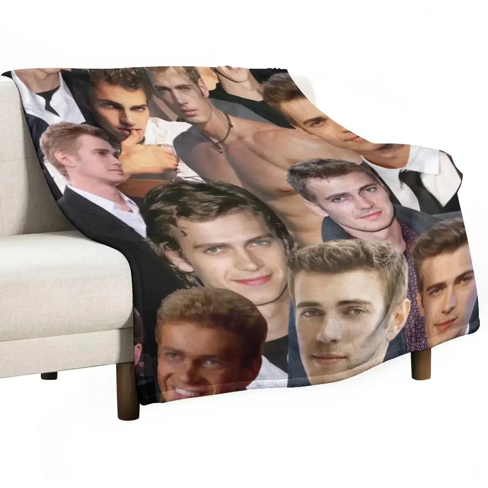 hayden christensen high quality photo collage Throw Blanket Blankets For Bed Summer Hair for babies Cute Plaid Blankets