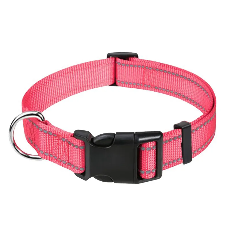 Reflektierendes Nylon-Hundehalsband mit Verstellbarem Schnellverschluss in Verschiedenen Farben für Tägliche Spaziergänge und Anti-Verlust-Schutz – Detail 13