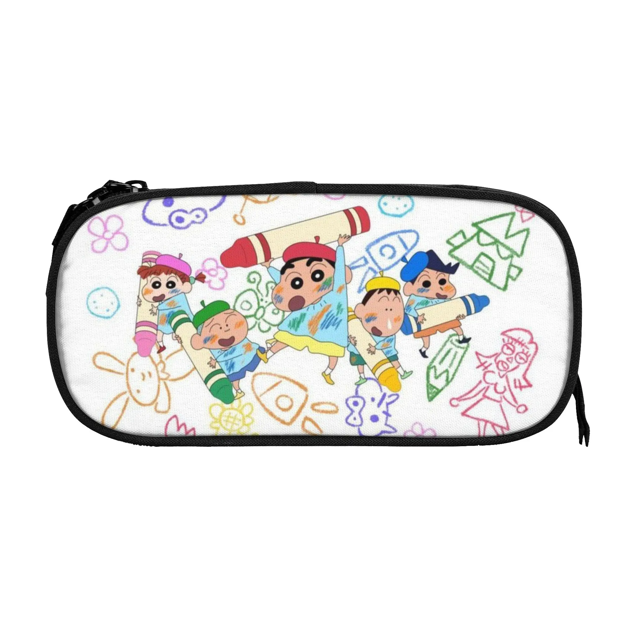 

1 piece Lightweight Drawing and graffiti Pencil Case Girls Pen Bag Crayon Shin-chan School Pencil Pouch
