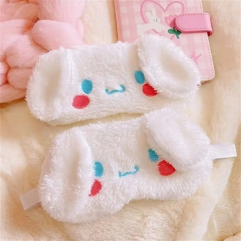 Masque pour les yeux en peluche Sanurgente Cinnamoroll, Anime, Blackout Eye Pack, Ice Pack Mask, Lunch Break Sleep, Ladies Protection, Kawaii