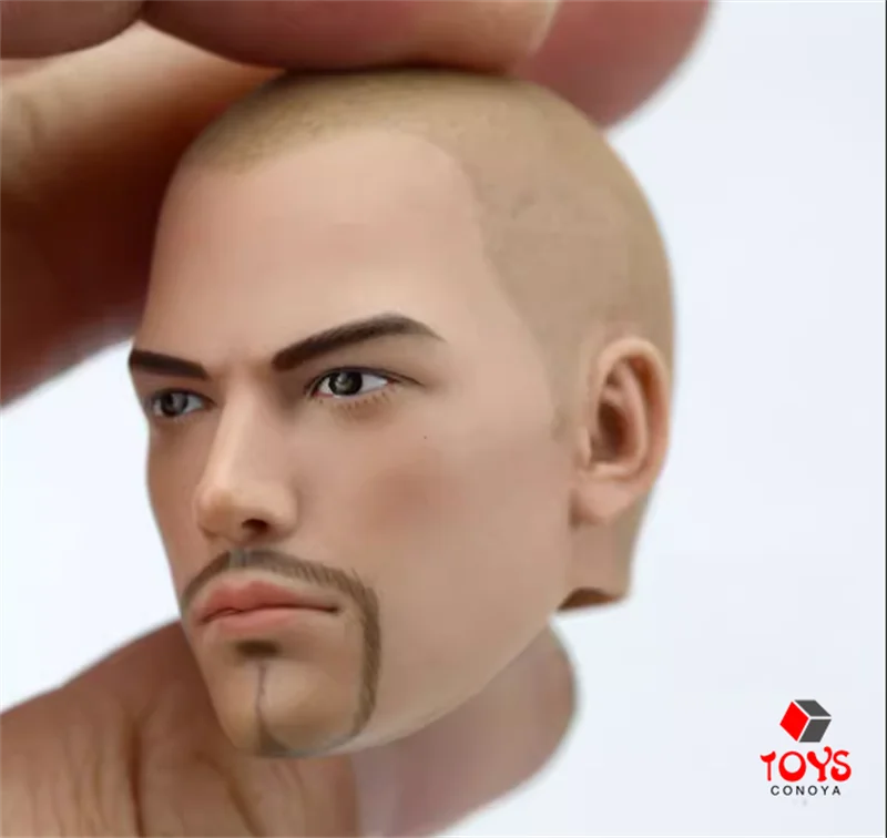 1/6 Scale Holy Monk Head Sculpt PVC Bald Man Head Carving Model Fit 12'' Male Soldier Action Figure Body Dolls