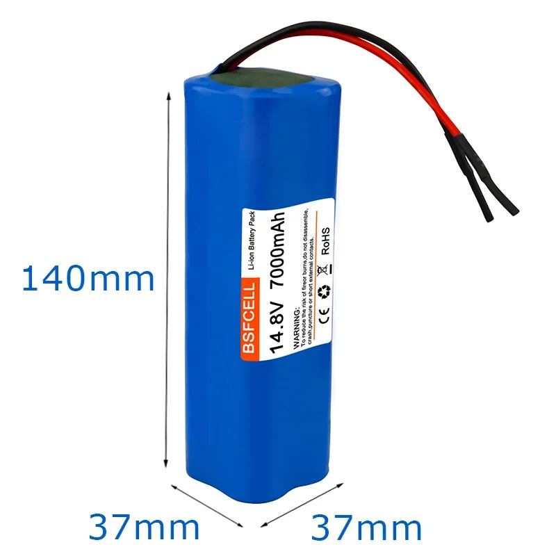 4S2P 14.8V Vacuum Cleaner Battery Replacement 7000mAh Li-ion Battery For Xiaomi Mi Robot Vacuum-Mop,Proscenic U6,Philips FC8972