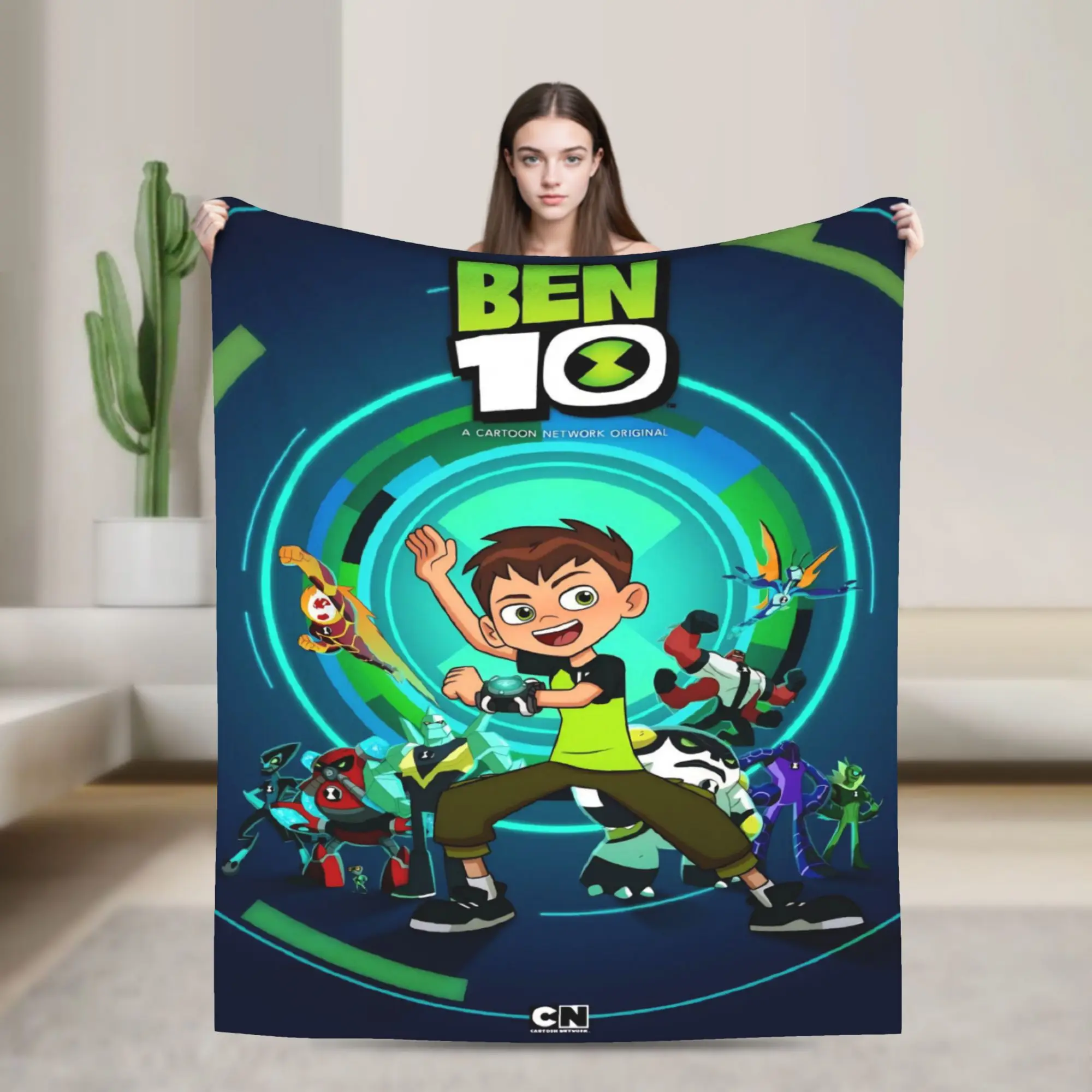 New Arrival Ben 10 Anime Blankets Soft Fleece  Comfortable Throw Blankets Machine Washable