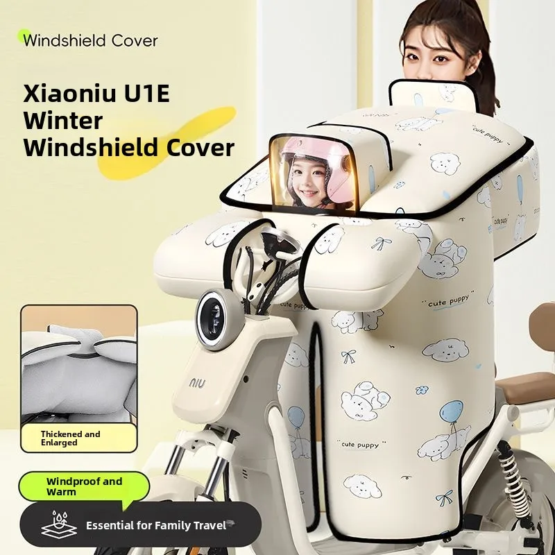 

Fleece Lined Windproof Vehicle Cover Child Winter Split Parent Child Style Waterproof Warmth Home Daily Use