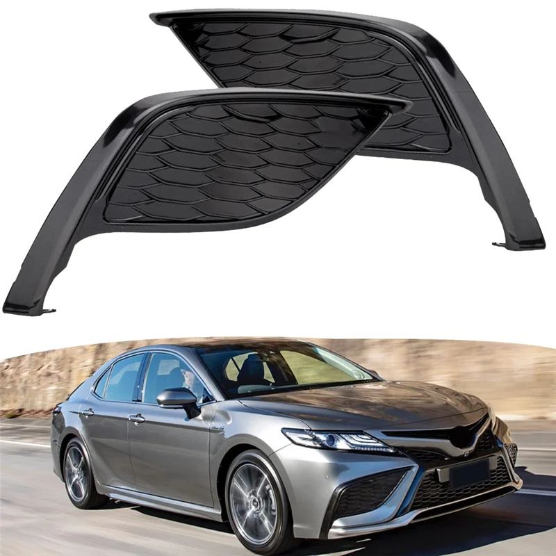 Car Front Bumper Fog Light Grille Cover for Toyota Camry SE/SE HYBRID/XSE/XSE HYBRID 2021-2022 81481-06240