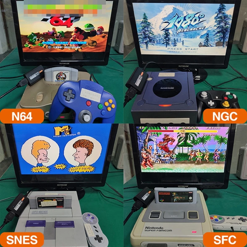 

For NGC/SNES/N64/for To Converter Adapter For N64 For GameCube Plug and for Play Cable 1080p Acceess