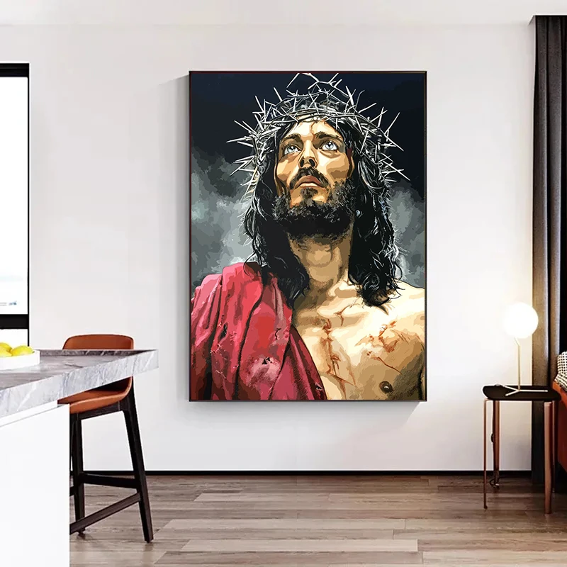 Classical Christian Jesus Christ God Canvas Paintings Religion Poster Prints Wall Art Pictures Home Church Gallery Decoration