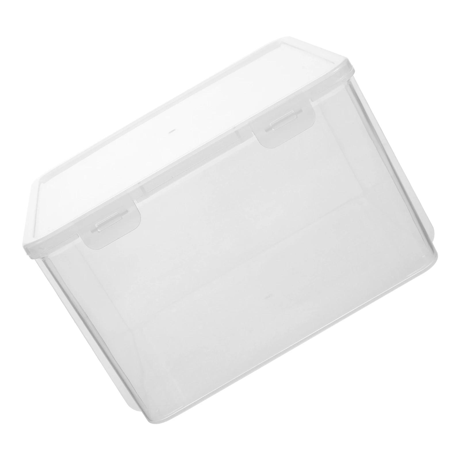 

Crisper Bread Holder Large Square Clear Plastic Airtight Food Container Kitchen Fridge Storage Box No Smell