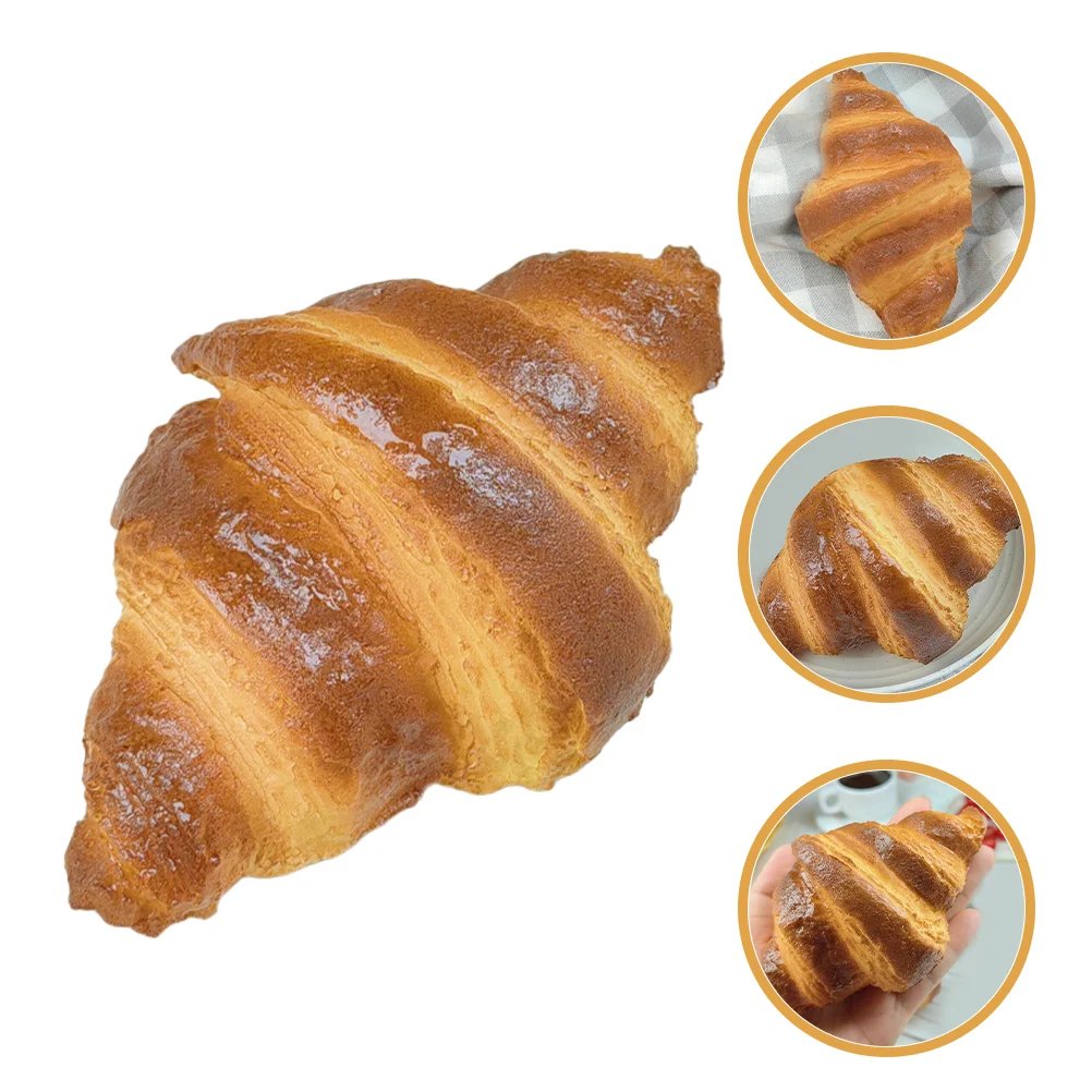 Dollhouse Miniatures Simulated Bread Model Fake Food Props Artificial Toy Croissants Pu