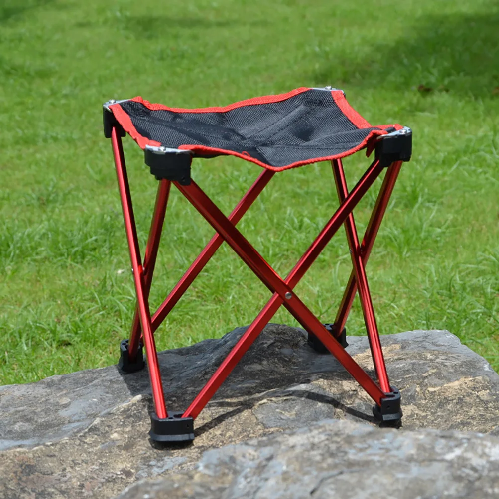 

Outdoor Folding Stool 6061 Aluminum Oxford Cloth Lightweight Portable Camping Chair Foldable Small Stool Travel Home Use