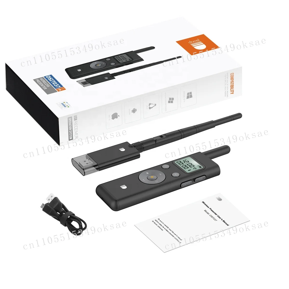 New USB wireless demonstration pen remote control, green laser pen, voice PPT PowerPoint pen controller