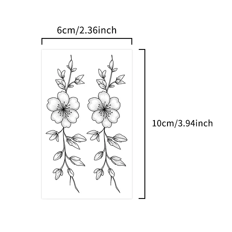 Tattoo Sticker Temporary Tattoo Fresh Waterproof Long Lasting Collarbone Small Arm Body Art for Men Women