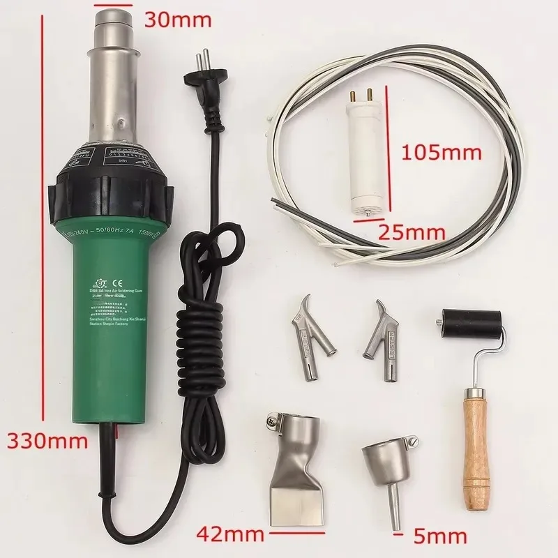 Hot Sale Yak Outdoors 1600W Plastic Welding Heat with Overheat Protection 2 Quick Welding Nozzles and Extra HE Welding