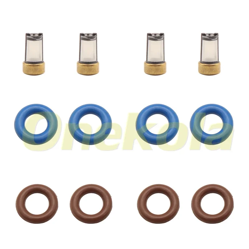 Fuel Injector Service Repair Kit Filters Orings Seals Grommets for 0280158007 04-07 Nissan Titan VK56DE 5.6L V8 166007S000