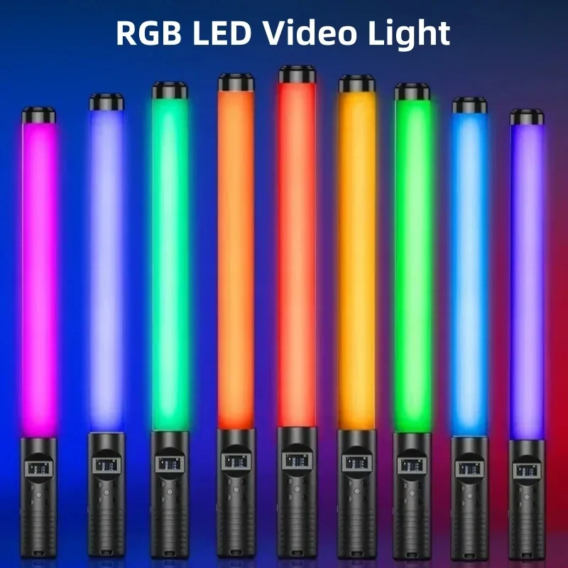 핸드헬드 RGB 다채로운 스틱 라이트, 19.68 인치, 50cm, LED 라이트 지팡이, CRI 95 + 2500K-9000K 사진 스튜디오 램프