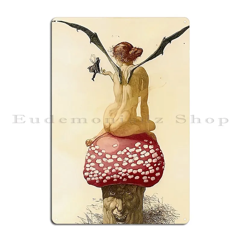 Amanita Muscaria Metal Signs Club Bar Character Party Wall Mural Living Room Tin Sign Poster