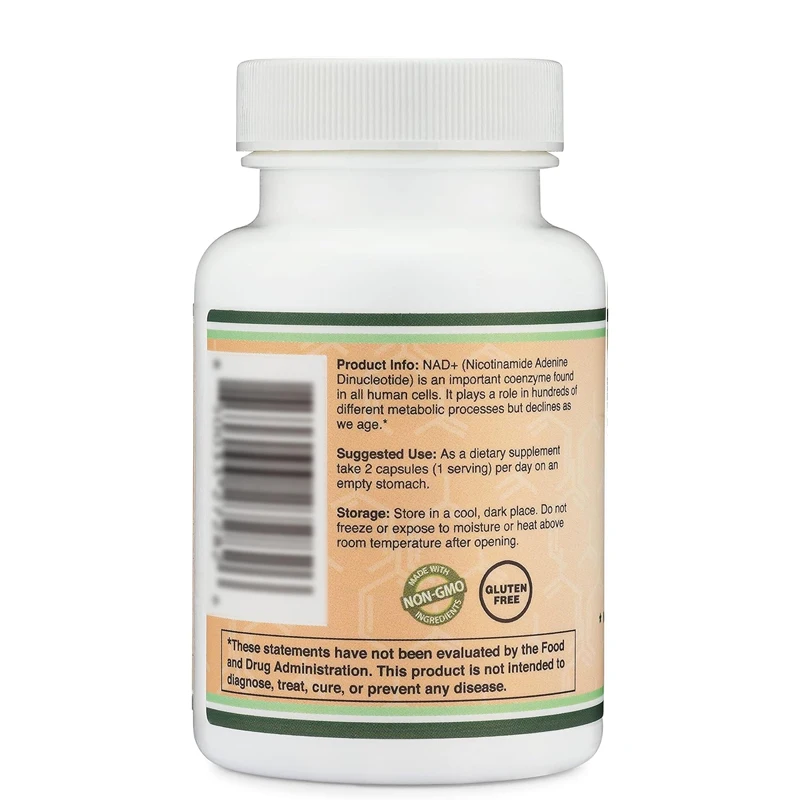 NAD supplement (500mg per serving, 95% pure NAD+) NAD booster similar to nicotinamide nucleoside (vegetarian, non GMO)