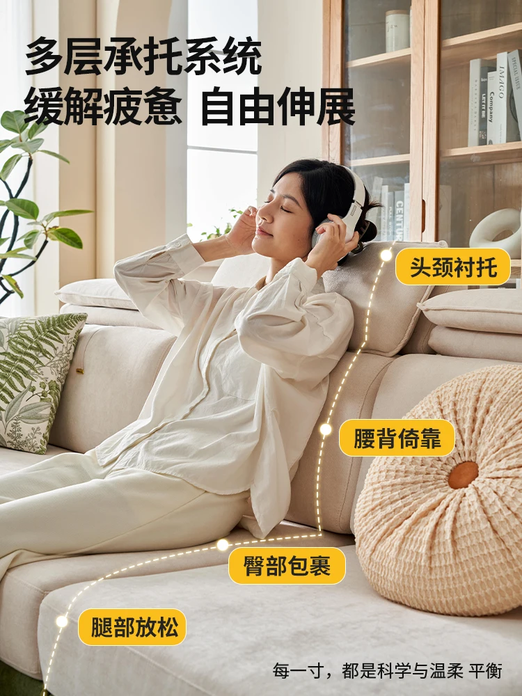 Fabric sofa living room 2025 new modern simple log antique sofa small apartment cotton and linen disassembly sofa