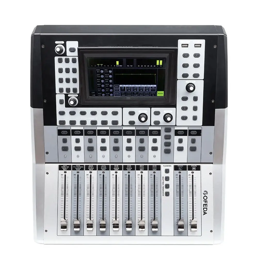 Professional DM12 Professional 12-Channel Digital Mixer for Audio Dedicated DJ Studio and Live Performance Durable Metal Materia