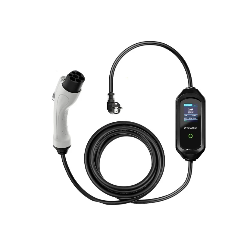 

Applicable to 16A single-phase GBT new energy vehicle charger 8A-16A adjustable current screen display household portable